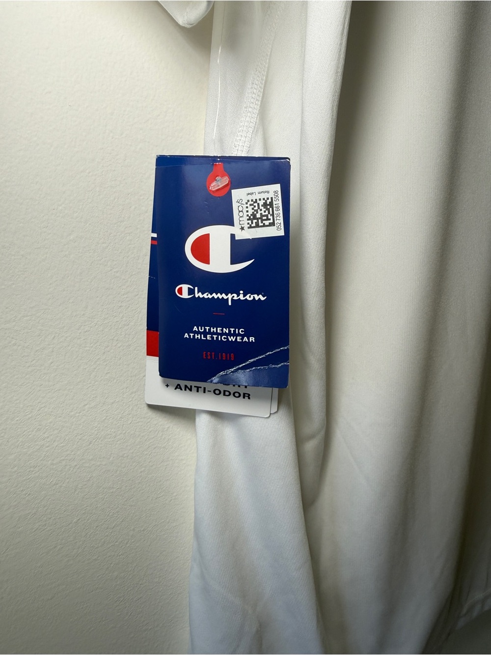 Champion Men’s White Performance Athletic T-Shirt NWT Size L - Picture 3 of 4